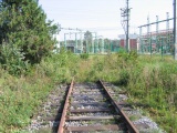 8.9.2005 Dvořisko, železniční vlečka Měnírna ČD, vjezd do měnírny