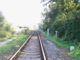 8.9.2005 Dvořisko, železniční vlečka pracovní, za zastávkou, směr Choceň