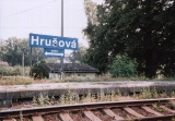 léto 2003 železniční zastávka Hrušová
