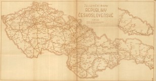 Železniční mapa republiky Československé 1938
