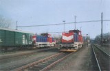 motorové lokomotivy 714 218-5 a 714 217-7 v Chocni