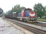 motorová lokomotiva řady 714 219 Vysoké Mýto 16.6.2005