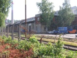 8.9.2005 Dvořisko železniční vlečka Kögel, pohled od lokálky směrem k zastávce