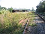 8.9.2005 Dvořisko, železniční vlečka pracovní, pohled k Chocni