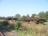 8.9.2005 Dvořisko, železniční vlečka pracovní, odložené kolejivo