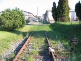 22.9.2005 Litomyšl železniční vlečka Faulhammer, na vlečce, za silničním přejezdem