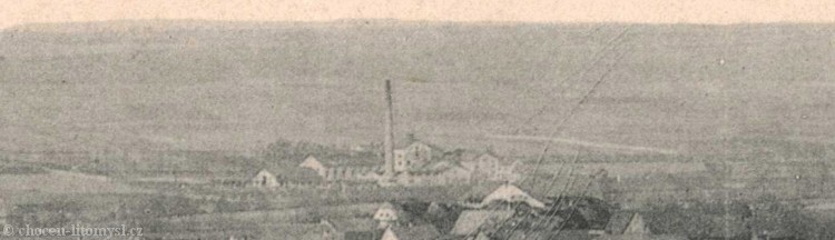 Pohled na cukrovar z východní strany kolem roku 1900.