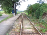 20.9.2005 železniční zastávka Řídký příjezd od Litomyšle