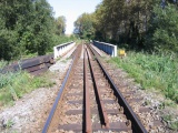 10.9.2006 železniční most v 5,7 km pohled ke Slatině