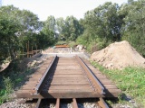 15.9.2006 železniční most v 7,1 km připravená kolej